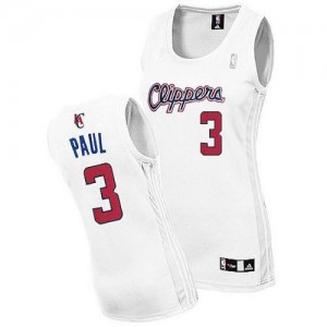 Los Angeles Clippers Chris Paul #3 Home Authentic Maillot d'équipe de NBA - Blanc pour Femme