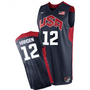 Maillot NBA Bleu marin James Harden #12 Team USA 2012 Olympics Authentic Homme Nike