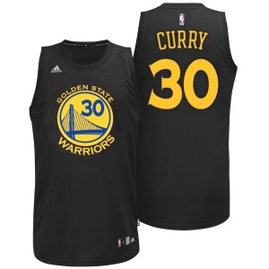 Golden State Warriors #30 Adidas Fashion Noir Authentic Maillot d'équipe de NBA pas cher en ligne - Stephen Curry pour Homme