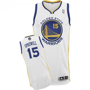 Maillot Adidas Blanc Home Authentic Golden State Warriors - Latrell Sprewell #15 - Homme