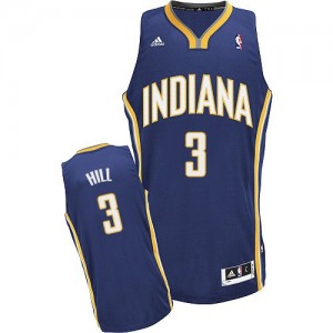 Maillot NBA Swingman George Hill #3 Indiana Pacers Road Bleu marin - Homme