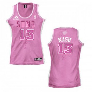 Phoenix Suns Steve Nash #13 Fashion Authentic Maillot d'équipe de NBA - Rose pour Femme