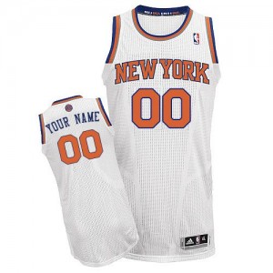 Maillot NBA Authentic Personnalisé New York Knicks Home Blanc - Enfants