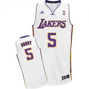 Maillot NBA Blanc Robert Horry #5 Los Angeles Lakers Alternate Swingman Homme Adidas