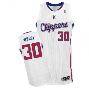 Maillot Adidas Blanc Home Authentic Los Angeles Clippers - C.J. Wilcox #30 - Homme
