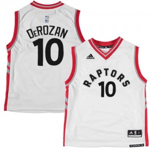 Maillot NBA Toronto Raptors #10 DeMar DeRozan Blanc Adidas Swingman - Homme