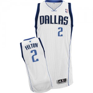 Maillot NBA Dallas Mavericks #2 Raymond Felton Blanc Adidas Authentic Home - Homme