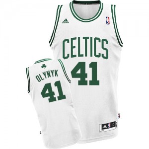Maillot NBA Blanc Kelly Olynyk #41 Boston Celtics Home Swingman Homme Adidas
