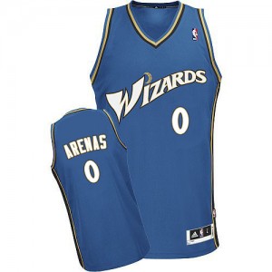 Maillot NBA Bleu Gilbert Arenas #0 Washington Wizards Swingman Homme Adidas