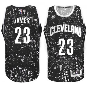 Maillot NBA Cleveland Cavaliers #23 LeBron James Noir Adidas Swingman City Light - Homme