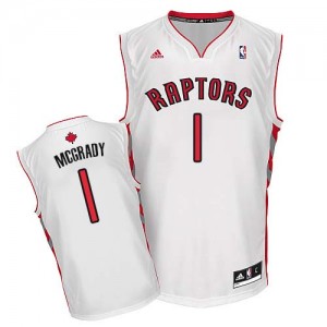 Toronto Raptors #1 Adidas Home Blanc Swingman Maillot d'équipe de NBA à vendre - Tracy Mcgrady pour Homme