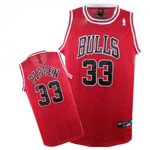 Maillot Authentic Chicago Bulls NBA Rouge - #33 Scottie Pippen - Homme