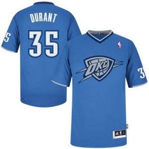 Oklahoma City Thunder #35 Adidas 2013 Christmas Day Bleu Authentic Maillot d'équipe de NBA en ligne pas chers - Kevin Durant pour Homme