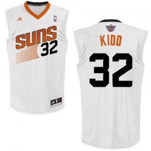 Phoenix Suns Jason Kidd #32 Home Swingman Maillot d'équipe de NBA - Blanc pour Homme