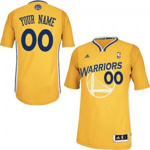 Golden State Warriors Personnalisé Adidas Alternate Or Maillot d'équipe de NBA Braderie - Swingman pour Homme