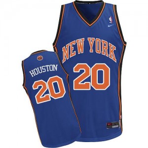 Maillot Authentic New York Knicks NBA Throwback Bleu royal - #20 Allan Houston - Homme