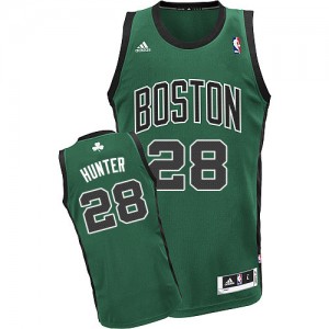 Maillot NBA Boston Celtics #28 R.J. Hunter Vert (No. noir) Adidas Swingman Alternate - Homme