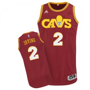Maillot NBA Rouge Kyrie Irving #2 Cleveland Cavaliers CAVS Swingman Homme Adidas