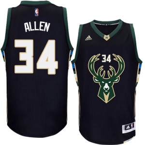 Maillot NBA Authentic Ray Allen #34 Milwaukee Bucks Alternate Noir - Homme