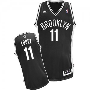 Brooklyn Nets Brook Lopez #11 Road Swingman Maillot d'équipe de NBA - Noir pour Homme
