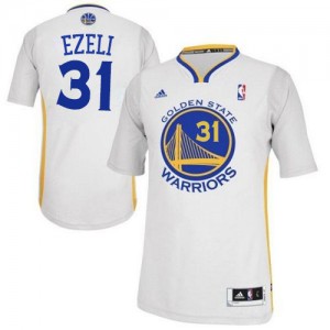 Golden State Warriors Festus Ezeli #31 Alternate Authentic Maillot d'équipe de NBA - Blanc pour Homme