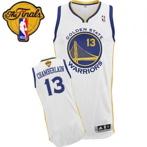 Maillot NBA Authentic Wilt Chamberlain #13 Golden State Warriors Home 2015 The Finals Patch Blanc - Homme
