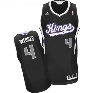 Maillot NBA Noir Chris Webber #4 Sacramento Kings Alternate Swingman Homme Adidas