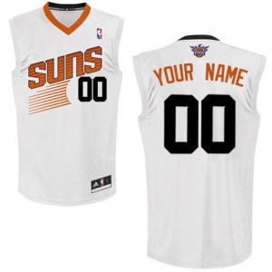 Maillot NBA Blanc Authentic Personnalisé Phoenix Suns Home Homme Adidas