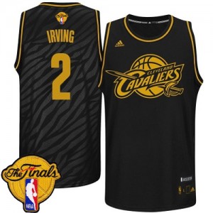 Maillot Adidas Noir Precious Metals Fashion 2015 The Finals Patch Swingman Cleveland Cavaliers - Kyrie Irving #2 - Homme