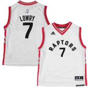 Maillot NBA Toronto Raptors #7 Kyle Lowry Blanc Adidas Swingman - Homme