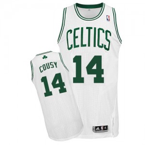 Maillot NBA Blanc Bob Cousy #14 Boston Celtics Home Authentic Homme Adidas