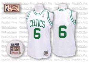 Maillot Authentic Boston Celtics NBA Throwback Blanc - #6 Bill Russell - Homme