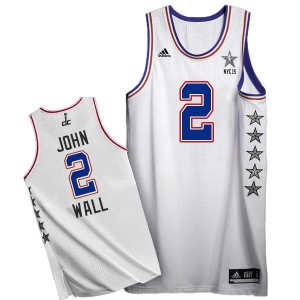 Maillot NBA Washington Wizards #2 John Wall Blanc Adidas Swingman 2015 All Star - Homme