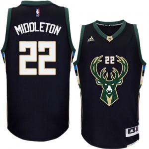 Milwaukee Bucks Khris Middleton #22 Alternate Authentic Maillot d'équipe de NBA - Noir pour Homme