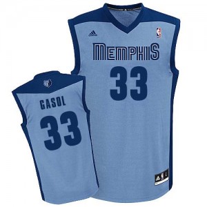 Maillot Adidas Bleu clair Alternate Swingman Memphis Grizzlies - Marc Gasol #33 - Homme