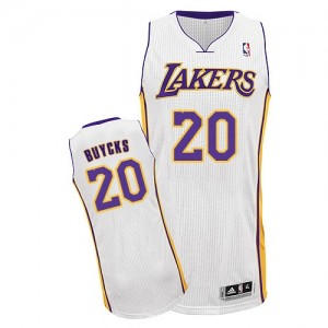 Los Angeles Lakers Dwight Buycks #20 Alternate Authentic Maillot d'équipe de NBA - Blanc pour Homme