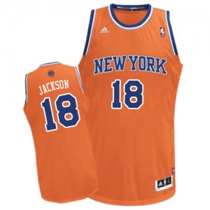 Maillot NBA New York Knicks #18 Phil Jackson Orange Adidas Swingman Alternate - Homme