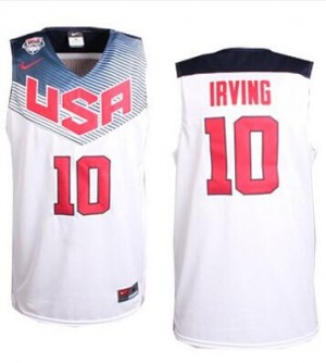 Maillot Nike Blanc 2014 Dream Team Authentic Team USA - Kyrie Irving #10 - Homme