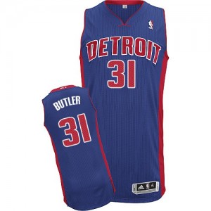 Maillot NBA Detroit Pistons #31 Caron Butler Bleu royal Adidas Authentic Road - Homme