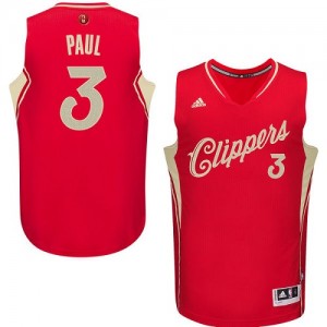 Maillot Adidas Rouge 2015-16 Christmas Day Swingman Los Angeles Clippers - Chris Paul #3 - Homme