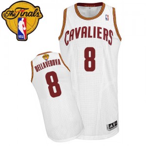 Cleveland Cavaliers #8 Adidas Home 2015 The Finals Patch Blanc Authentic Maillot d'équipe de NBA Le meilleur cadeau - Matthew Dellavedova pour Homme