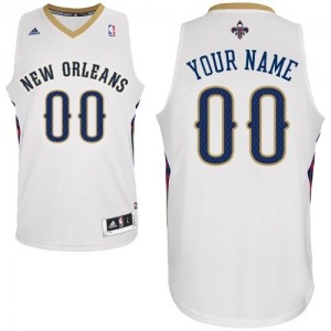 Maillot NBA Blanc Swingman Personnalisé New Orleans Pelicans Home Enfants Adidas