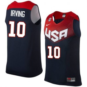 Maillot Nike Bleu marin 2014 Dream Team Authentic Team USA - Kyrie Irving #10 - Homme