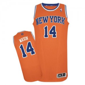 Maillot NBA Orange Anthony Mason #14 New York Knicks Alternate Authentic Homme Adidas