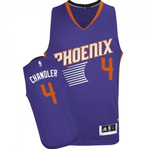 Maillot NBA Phoenix Suns #4 Tyson Chandler Violet Adidas Swingman Road - Homme