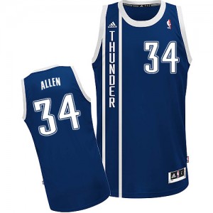 Maillot NBA Oklahoma City Thunder #34 Ray Allen Bleu marin Adidas Swingman Alternate - Homme