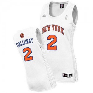 Maillot NBA New York Knicks #2 Langston Galloway Blanc Adidas Swingman Home - Femme