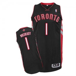 Maillot NBA Noir Tracy Mcgrady #1 Toronto Raptors Alternate Authentic Homme Adidas