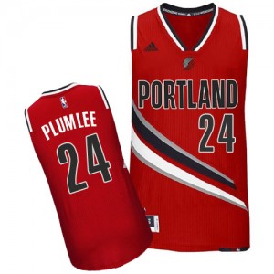 Maillot NBA Swingman Mason Plumlee #24 Portland Trail Blazers Alternate Rouge - Homme