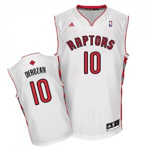 Toronto Raptors DeMar DeRozan #10 Home Swingman Maillot d'équipe de NBA - Blanc pour Homme